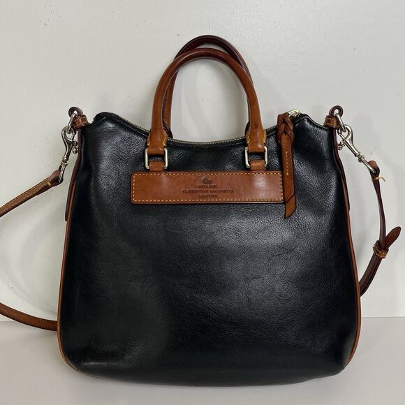 Dooney Bourke Florentine Vacchetta Leather Satchel Crossbody Old Money Heritage - Picture 6 of 13